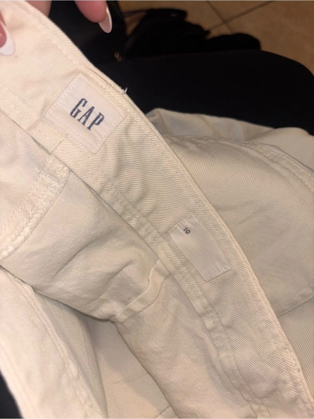 GAP High-Rise White Button-Front Women's Shorts